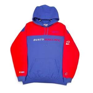 Vintage Chase Authentics Rusty Wallace #2 NASCAR Colorblock Hoodie Sweatshirt